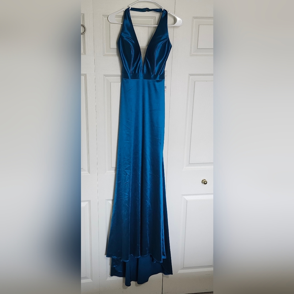 Madison James Halter Satin Dress Formal,prom NWT